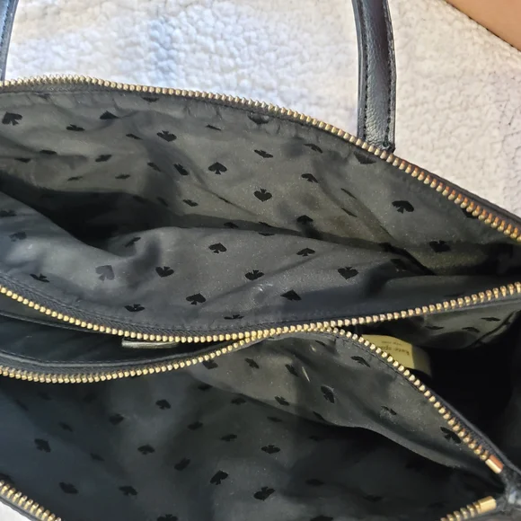 Kate Spade Black Nylon Tote with Leather Handles - Picture 4 of 8